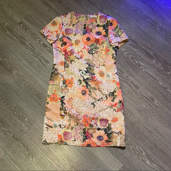 Tory Burch Kaley Floral Tweed Dress Sz 6 - Picture 5 of 9
